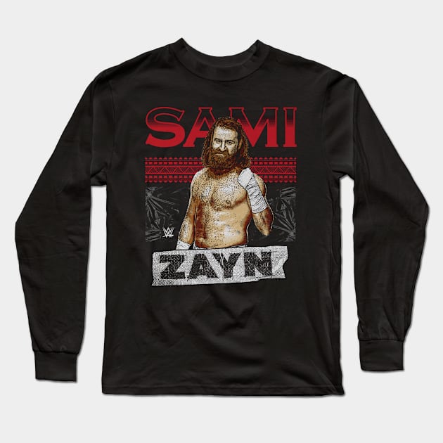 Sami Zayn Poster Long Sleeve T-Shirt by MunMun_Design